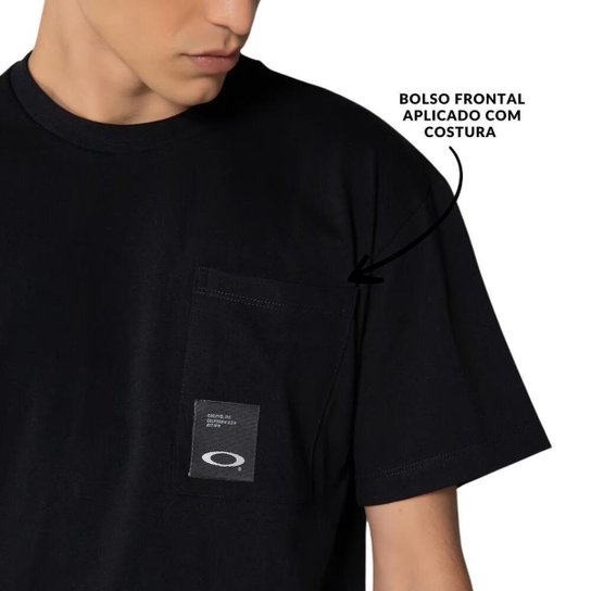 Camiseta Masculina Oakley Space Copyright Tee Preta