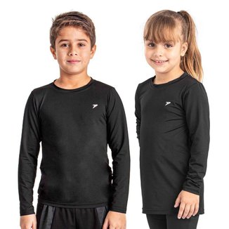 CAMISETA M/L TERMICA SKIN INFANTIL III 04416-PT - PRETO/BRANCO G
