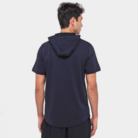 Camiseta Moletom Under Armour Manga Curta Pjt Rock Terry SS com Capuz Masculina