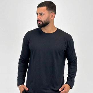 Camiseta Mormaii Básica Canelada Manga Longa Masculina