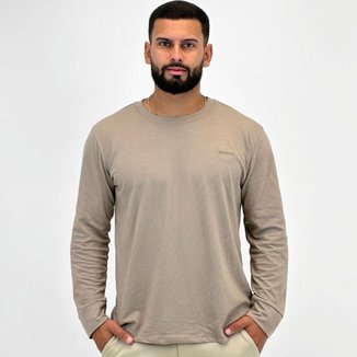 Camiseta Mormaii Básica Canelada Manga Longa Masculina
