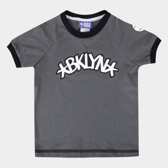 Camiseta NBA Infantil Brooklyn Nets Campus Braziline