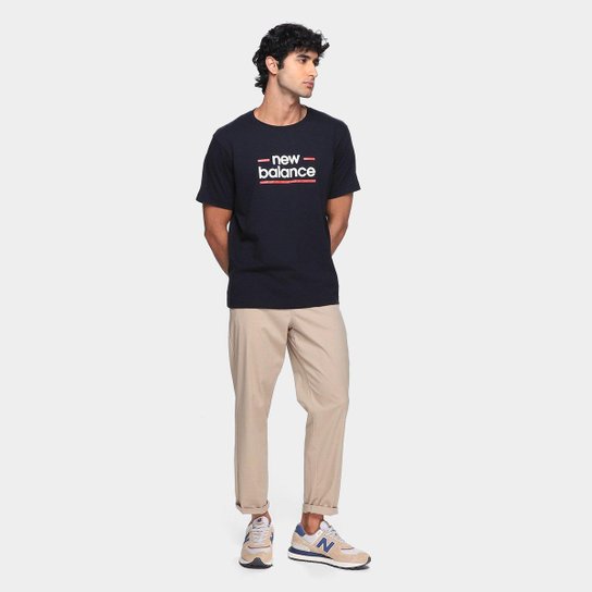 Camiseta New Balance Linear Lines Masculina