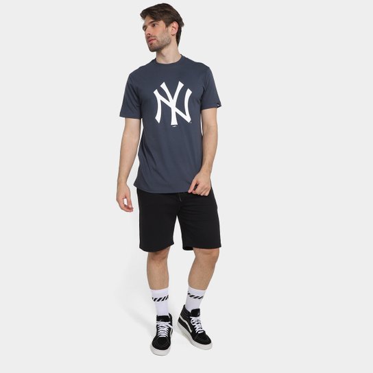 Camiseta New Era MLB New York Yankees Básico Essencial Masculina