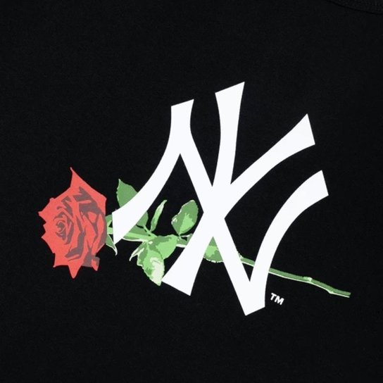 Camiseta New Era MLB New York Yankees Love Preta