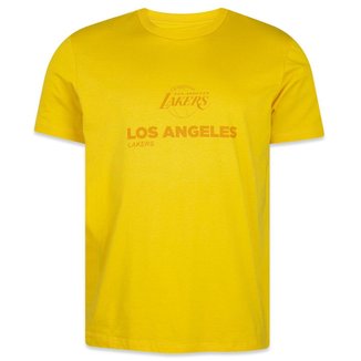 Camiseta New Era Regular NBALos Angeles Lakers Core Essentials Style Masculino