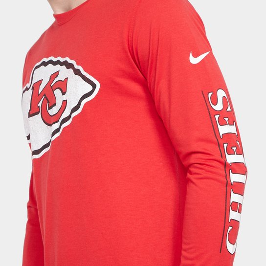 Camiseta Nike NFL Kansas City Chiefs Fashion Manga Longa Masculina