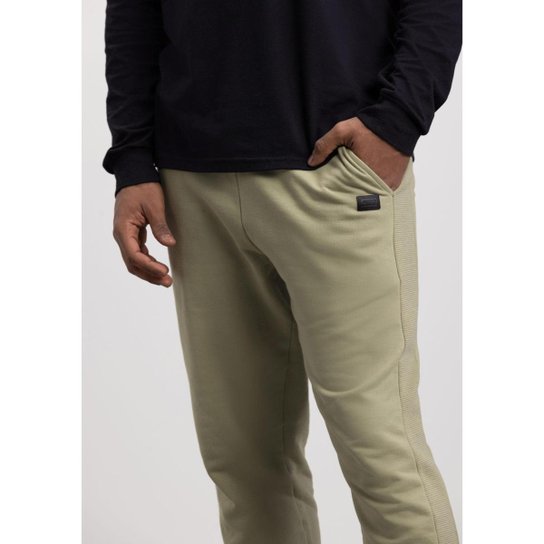 Camiseta Pacífico de Manga Longa Em Meia Malha Penteada Masculina