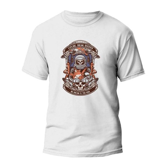 Camiseta Pandinus Astronauta Esqueleto Masculina