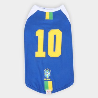 Camiseta Pet Seleção Brasil II n° 10 RetrôMania