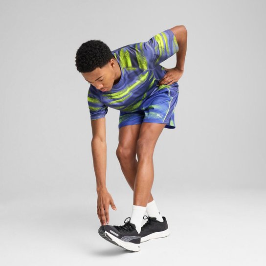 Camiseta Puma de Treino Velocity All-Over Print Masculina