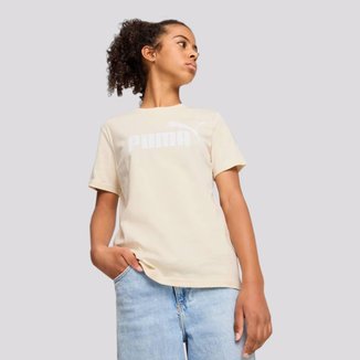Camiseta Puma ESS NO. 1 Logo Juvenil Feminina Bege
