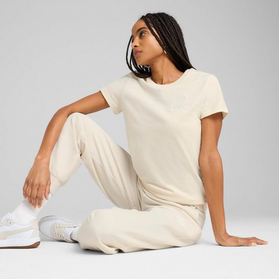 Camiseta Puma ESS SCRIPT Feminina