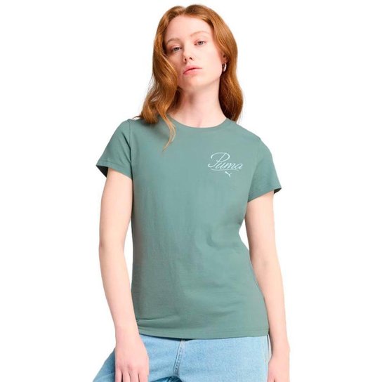 Camiseta Puma Ess Script Feminina