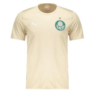 CAMISETA PUMA PALMEIRAS CASUALS 2025 MASCULINO - BEGE GGG