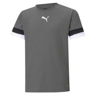Camiseta Puma Teamrise Jersey Infantil - Cinza 9-10