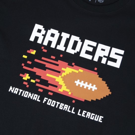 CAMISETA REGULAR NFL LAS VEGAS RAIDERS TECNOLOGIC MANGA CURTA PRETA PRETO NEW ERA