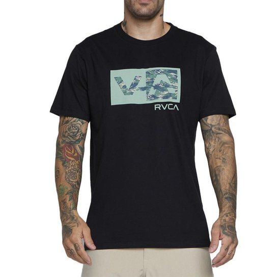 Camiseta RVCA Balance Box Military SL SM25 Masculina