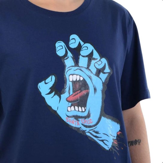 Camiseta Santa Cruz Screaming Hand Front Masculina