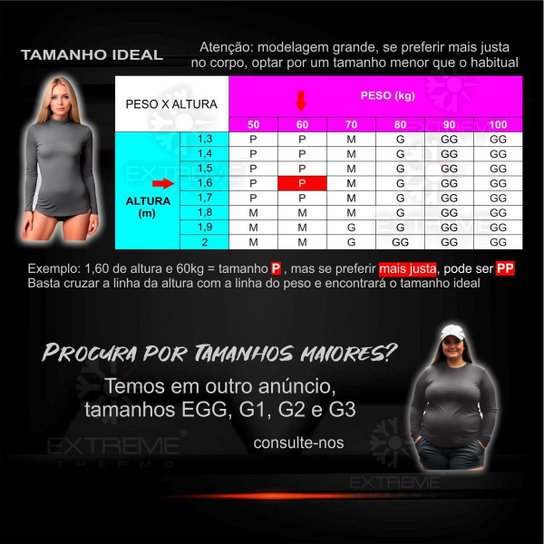 Camiseta Térmica Proteção UV Feminina Gola Alta Manga Longa Cor:;Tamanho:PP;Gênero:Feminino