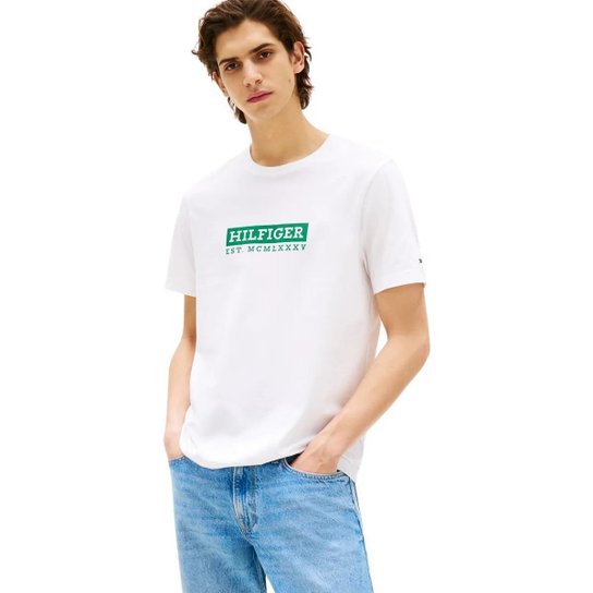 Camiseta Tommy Hilfiger Colour To Colour Plus Size Masculina