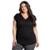 Camiseta Trinys Fluidity Essential Plus Size Feminina - Preto
