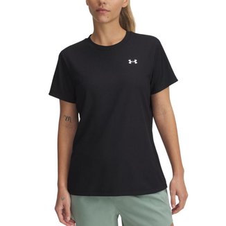 Camiseta Under Armour Ua Tech Rib SSC Preto e Branco - Feminino M