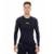 Camiseta United performance de compressão térmica Manga Longa Proteção Solar UV 50+ - Preto - M - Preto