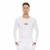 Camiseta United performance de compressão térmica Manga Longa Proteção Solar UV 50+ - Preto - M - Branco