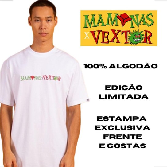 Camiseta Vextor x Mamonas Assassinas Caricaturas Manga Curta Masculina
