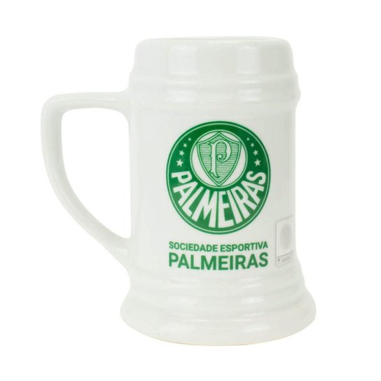 Caneca Branca 500ml - Palmeiras