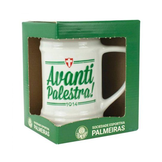 Caneca Branca 500ml - Palmeiras