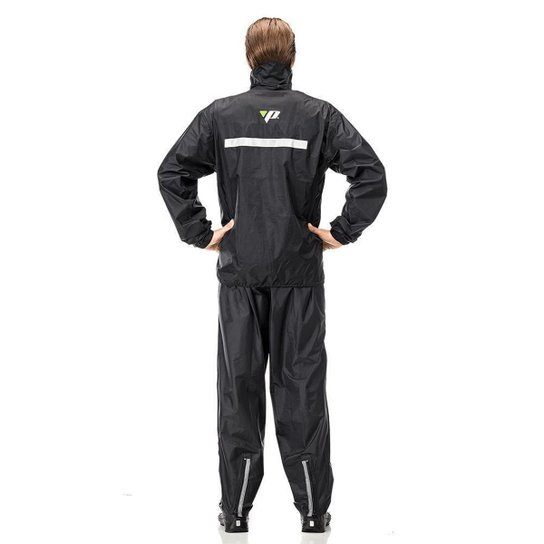 Capa De Chuva Motoqueiro Nylon Pantaneiro Com Gola