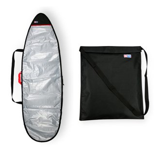 Capa Prancha Surf Refletiva Acolchoada 5'8 A 5'11 + Saco Roupa Molhada - Maori Extreme
