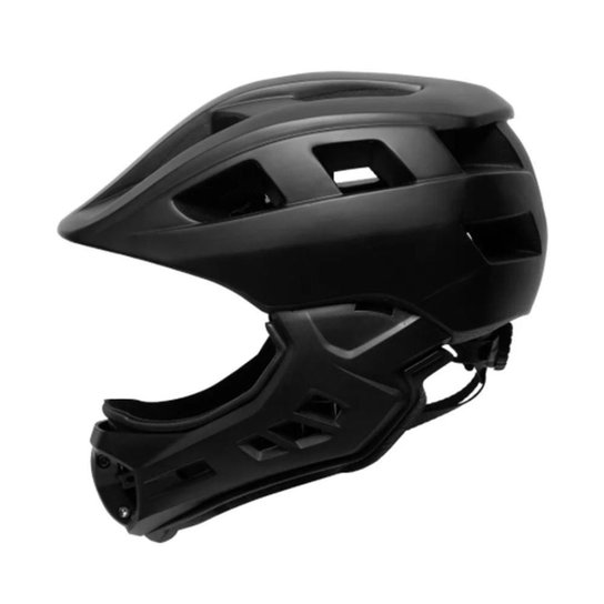 Capacete Bike Infantil fechado MTB/BMX/SKATE/PATINS Army Preto