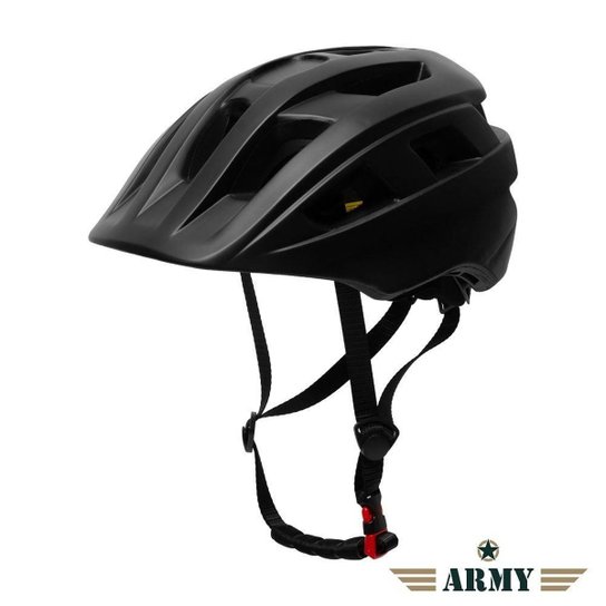 Capacete Bike Infantil fechado MTB/BMX/SKATE/PATINS Army Preto