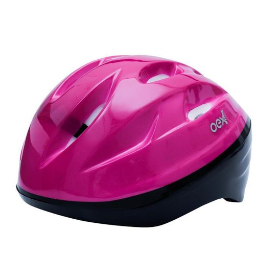 Capacete Infantil Ajustável Bike Skate Patins Oex Cp20 Rosa