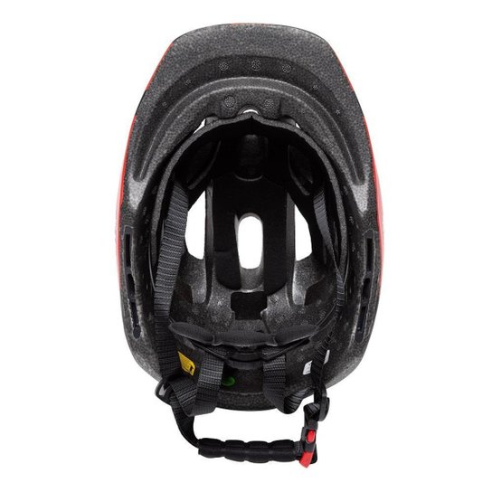 Capacete Infantil Bike Grid com Queixeira Vermelho/preto