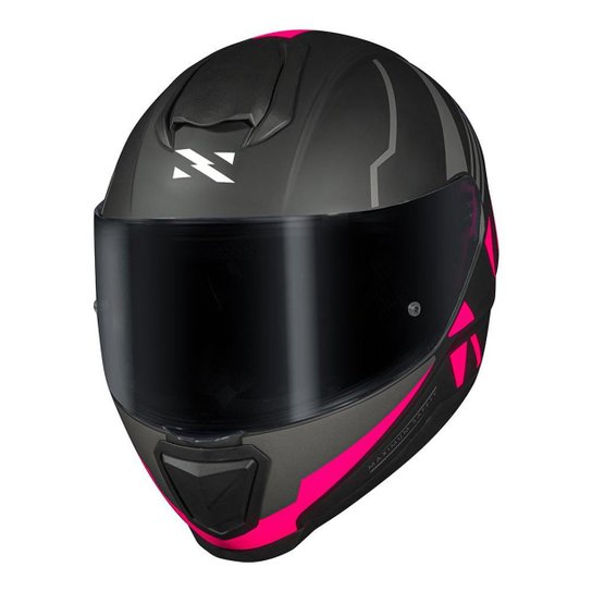 Capacete Norisk Razor Full Preto e Rosa Fosco