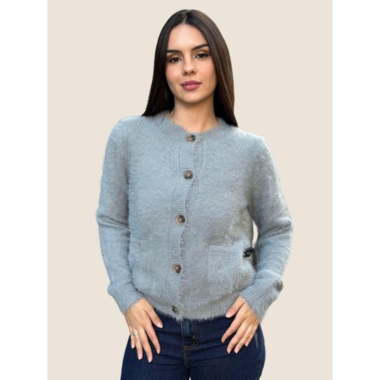 Cardigan Pelinho Curto Com Bolso Farm Cor:;Tamanho:GG