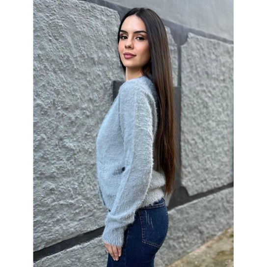 Cardigan Pelinho Curto Com Bolso Farm Cor:;Tamanho:GG