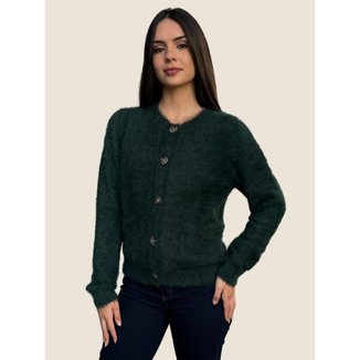 Cardigan Pelinho Curto Com Bolso Farm Cor:;Tamanho:GG