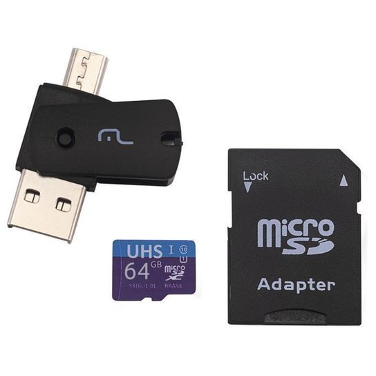 Cartão de Memória Multilaser 64GB Micro SD