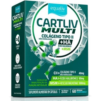 Cartiliv Multi Colágeno tipo 2 +HA +MSM 60 Cápsulas Equaliv