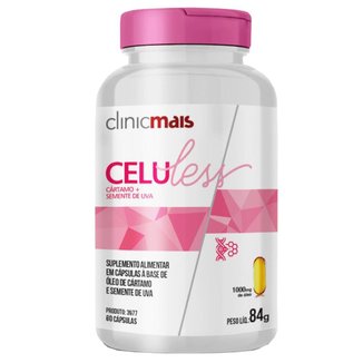 Celuless Cártamo + Semente de Uva 60 Cápsulas de 1000mg 