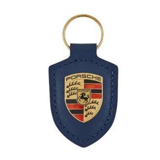 Chaveiro De Couro Brasão Porsche