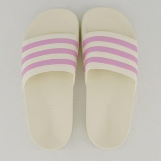 Chinelo Adidas Adilette Shower Juvenil Off White e Lilás