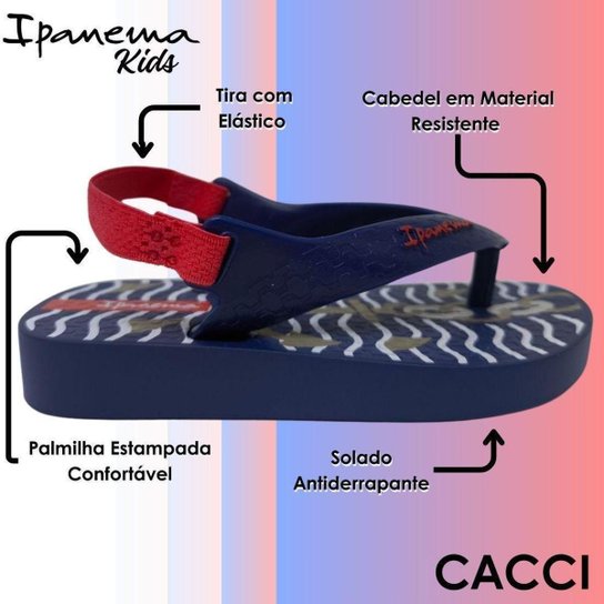 Chinelo Infantil Menino Prático Resistente Ipanema kids