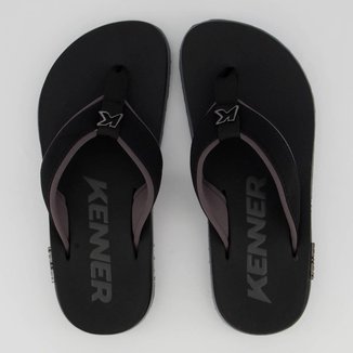 Chinelo Kenner Kivah Cushy Preto e Cinza