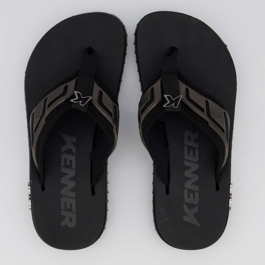 Chinelo Kenner Kivah Full Force Preto e Cinza
